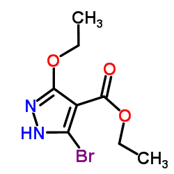 Ethyl 5-bromo-3-ethoxy-1H-pyrazole-4-carboxylate structure