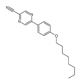 5-(4-octoxyphenyl)pyrazine-2-carbonitrile Structure