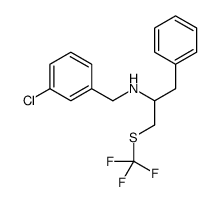 N-(3-Chlorobenzyl)-1-phenyl-3-[(trifluoromethyl)sulfanyl]-2-propa namine Structure