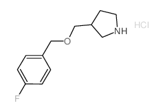 3-{[(4-Fluorobenzyl)oxy]methyl}pyrrolidine hydrochloride结构式