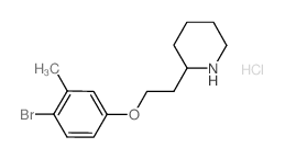 2-[2-(4-Bromo-3-methylphenoxy)ethyl]piperidine hydrochloride结构式