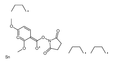 N-succinimidyl-2,4-dimethoxy-3-(tributylstannyl)benzoate structure