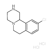 10-氯-1,3,4,6,7,11b-六氢-2H-吡嗪并[2,1-a]异喹啉双盐酸盐结构式