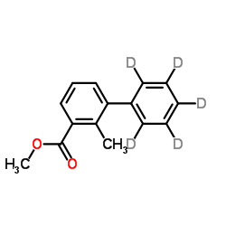 Methyl 2-methyl-3-(2',3',4',5',6'-2H5)biphenylcarboxylate结构式