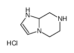 1,5,6,7,8,8a-hexahydroimidazo[1,2-a]pyrazine hydrochloride结构式