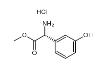 Methyl (R)-2-amino-2-(3-hydroxyphenyl)acetate hydrochloride structure