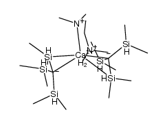 Ca{C(SiHMe2)3}2TMEDA结构式