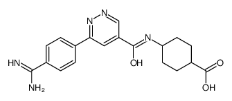 4-[[6-(4-carbamimidoylphenyl)pyridazine-4-carbonyl]amino]cyclohexane-1-carboxylic acid Structure