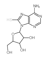 8H-Purine-8-thione,6-amino-9-b-D-arabinofuranosyl-7,9-dihydro-结构式