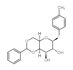 4,6-邻亚苄基-1-硫代-b-甲基葡萄糖甙-4-甲基苯酯结构式