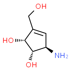 3-Cyclopentene-1,2-diol,5-amino-3-(hydroxymethyl)-,[1S-(1alpha,2alpha,5beta)]-(9CI) Structure