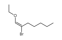 (E)-2-bromo-1-ethoxy-hept-1-ene结构式