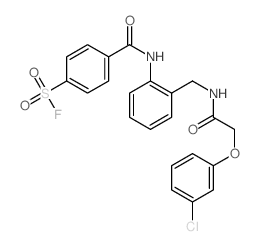 Benzenesulfonylfluoride,4-[[[2-[[[2-(3-chlorophenoxy)acetyl]amino]methyl]phenyl]amino]carbonyl]-结构式