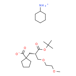 CYCLOHEXYLAMMONIUM 1-[(S)-2-(TERT-BUTOXYCARBONYL)-3-(2-METHOXYETHOXY)PROPYL]CYCLOPENTANECARBOXYLATE structure