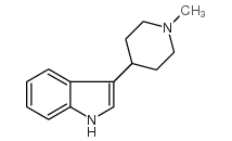 3-(N-甲基哌啶基)吲哚结构式