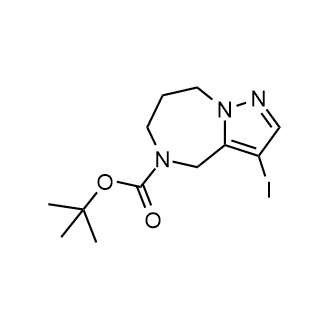 tert-Butyl 3-iodo-7,8-dihydro-4H-pyrazolo[1,5-a][1,4]diazepine-5(6H)-carboxylate picture