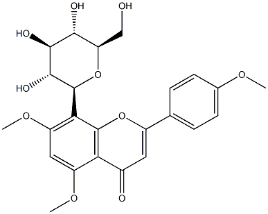 8-β-D-Glucopyranosyl-5,7-dimethoxy-2-(4-methoxyphenyl)-4H-1-benzopyran-4-one picture