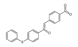 1-(4-nitrophenyl)-N-(4-phenylsulfanylphenyl)methanimine oxide结构式