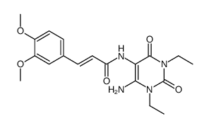 (E)-N-(6-amino-1,3-diethyl-2,4-dioxo-1,2,3,4-tetrahydropyrimidin-5-yl)-3-(3,4-dimethoxyphenyl)acrylamide Structure