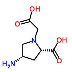 1-Pyrrolidineaceticacid,4-amino-2-carboxy-,(2S-cis)-(9CI) Structure