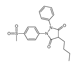 4-butyl-1-(4-methylsulfonylphenyl)-2-phenylpyrazolidine-3,5-dione结构式