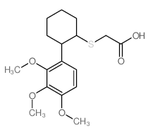 Aceticacid, 2-[[2-(2,3,4-trimethoxyphenyl)cyclohexyl]thio]- structure