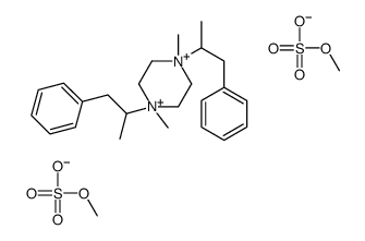 1,4-dimethyl-1,4-bis(1-phenylpropan-2-yl)piperazine-1,4-diium,methyl sulfate Structure