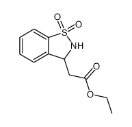 (1,1-dioxo-2,3-dihydro-1H-1λ6-benzo[d]isothiazol-3-yl)-acetic acid ethyl ester Structure