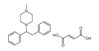 (E)-but-2-enedioic acid,1-(1,2-diphenylethyl)-4-methylpiperazine Structure