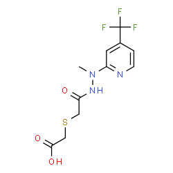 ACETIC ACID, [(CARBOXYMETHYL)THIO]-, 1-[2-METHYL-2-[4-(TRIFLUOROMETHYL)-2-PYRIDINYL]HYDRAZIDE] structure