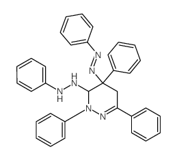 Pyridazine,1,4,5,6-tetrahydro-1,3,5-triphenyl-5-(2-phenyldiazenyl)-6-(2-phenylhydrazinyl)- structure