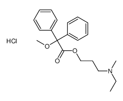 2,2-Diphenyl-2-methoxyacetic acid (3-(N-ethyl-N-methylamino)propyl) es ter hydrochloride structure