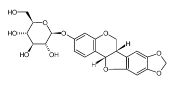 [(6aS)-6aβ,12aβ-Dihydro-6H-[1,3]dioxolo[5,6]benzofuro[3,2-c][1]benzopyran-3-yl]β-D-glucopyranoside structure