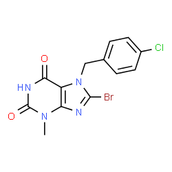 8-Bromo-7-(4-chlorobenzyl)-3-methyl-3,7-dihydro-1H-purine-2,6-dione Structure