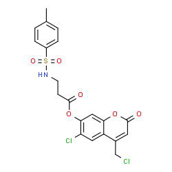 6-chloro-4-(chloromethyl)-2-oxo-2H-chromen-7-yl 3-((4-methylphenyl)sulfonamido)propanoate picture