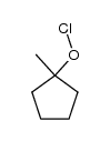 1-methylcyclopentyl hypochlorite Structure