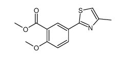 methyl 2-methoxy-5-(4-methyl-1,3-thiazol-2-yl)benzoate结构式