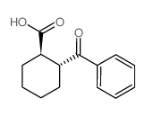 反-2-苯甲酰基-1-环己烷羧酸结构式