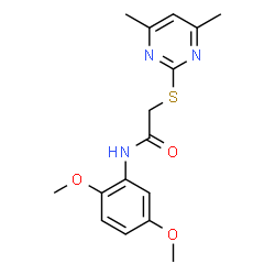 N-(2,5-DIMETHOXYPHENYL)-2-[(4,6-DIMETHYL-2-PYRIMIDINYL)SULFANYL]ACETAMIDE picture