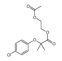 2-acetyloxyethyl 2-(4-chlorophenoxy)-2-methylpropanoate结构式