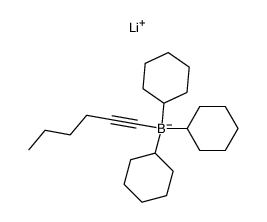 lithium tricyclohexyl(hex-1-yn-1-yl)borate结构式