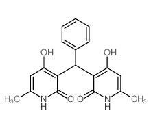 2(1H)-Pyridinone,3,3'-(phenylmethylene)bis[4-hydroxy-6-methyl- structure