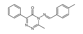 3-methyl-4-(4-methyl-benzylideneamino)-6-phenyl-4H-[1,2,4]triazin-5-one Structure