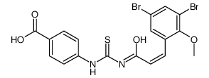 4-[[[[3-(3,5-DIBROMO-2-METHOXYPHENYL)-1-OXO-2-PROPENYL]AMINO]THIOXOMETHYL]AMINO]-BENZOIC ACID Structure