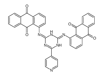 1,1'-[[6-(pyridin-4-yl)-1,3,5-triazine-2,4-diyl]diimino]bisanthraquinone结构式