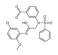 2-[N-(benzenesulfonyl)-3-nitroanilino]-N-(5-chloro-2-methoxyphenyl)acetamide结构式