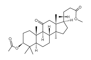 3β-acetoxy-4,4,14-trimethyl-11-oxo-5α-cholan-24-oic acid methyl ester结构式