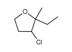 3-chloro-2-ethyl-2-methyltetrahydrofuran结构式