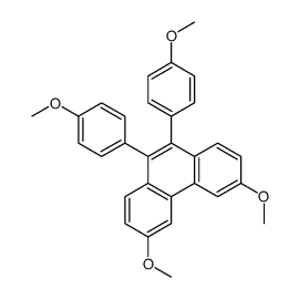 3,6-dimethoxy-9,10-bis(4-methoxyphenyl)phenanthrene结构式