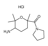 5-Amino-2,6,6-trimethyl-2-pyrrolidino-carboxyamidotetrahydropyran-hydrochlorid Structure